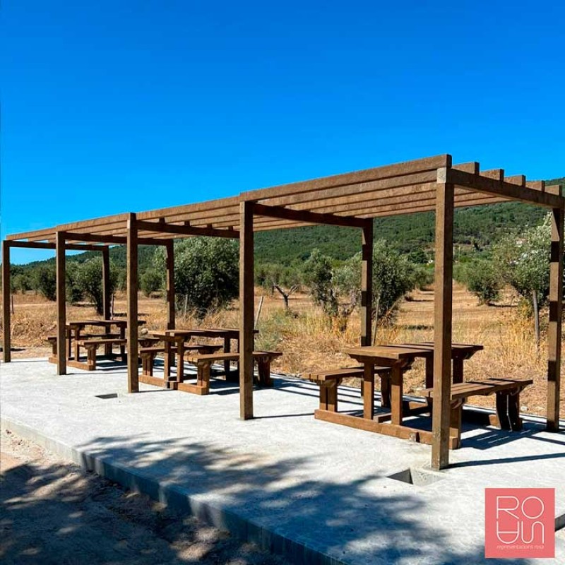 Taula de pícnic en plàstic reciclat Lisboa